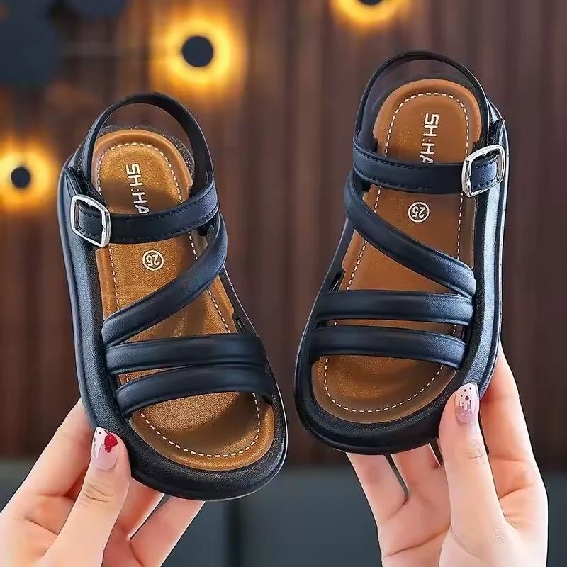Baby girl sandals, children's new cool and fashionable princess cute and versatile student flat sandals, casual shoes