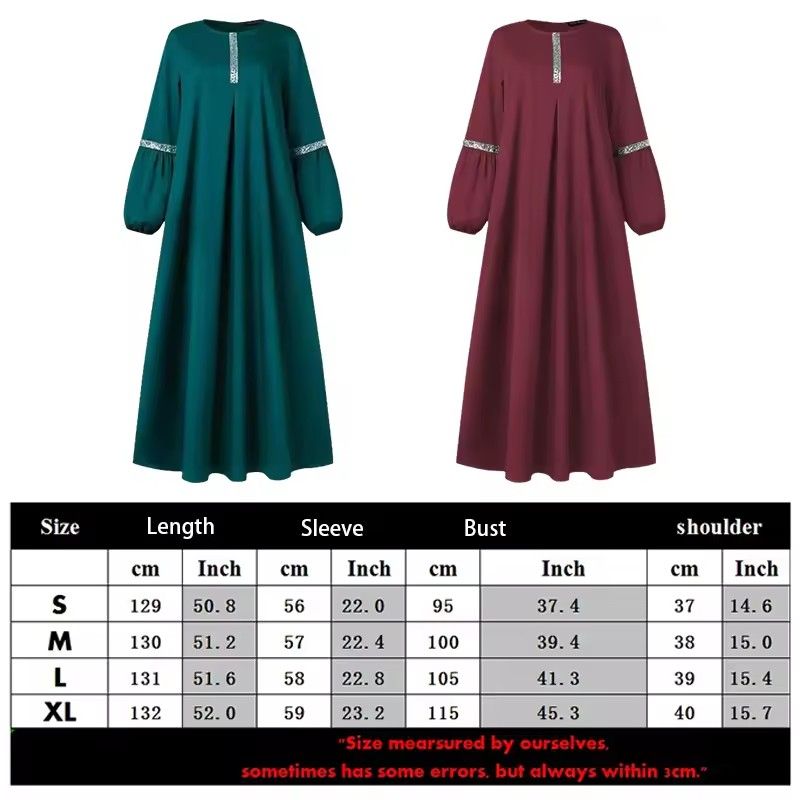 Women's Muslim sequins dress moderate abaya ramadan fashion evening gown Türkiye Kaftan Islamic clothing Caftan clothes