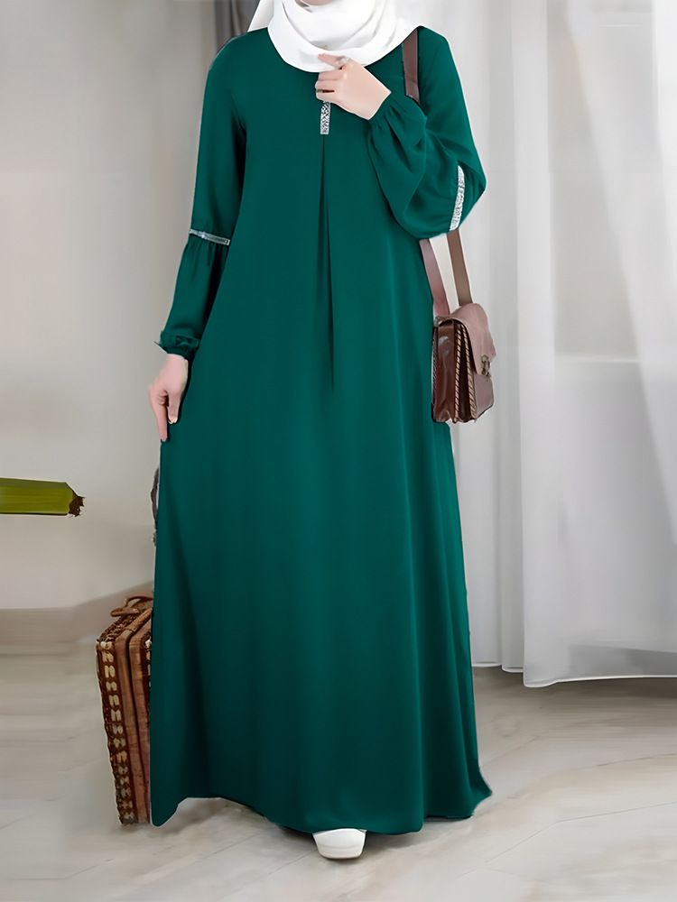 Women's Muslim sequins dress moderate abaya ramadan fashion evening gown Türkiye Kaftan Islamic clothing Caftan clothes