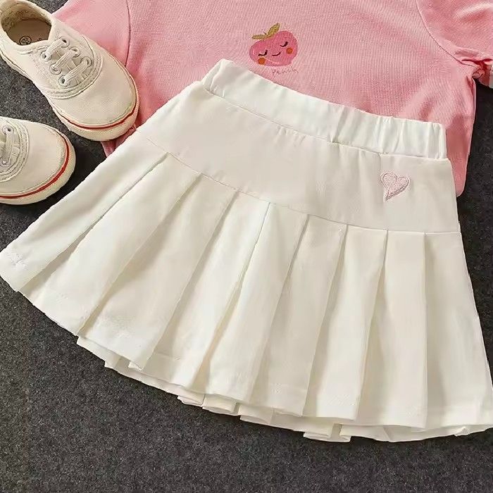 Children's clothing, half skirt, girls' summer clothes, versatile anti slip belt, safety pants, pleated skirt, children's baby A-line skirt, pants trend