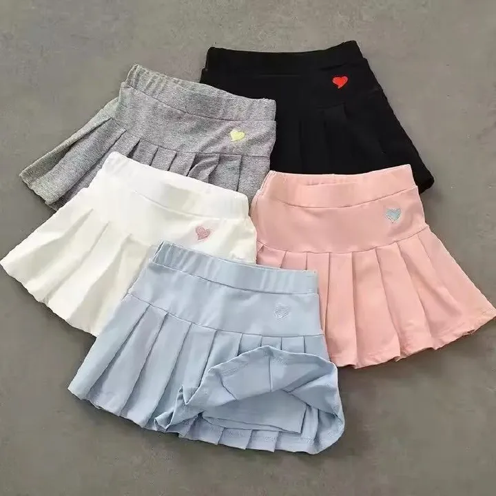 Children's clothing, half skirt, girls' summer clothes, versatile anti slip belt, safety pants, pleated skirt, children's baby A-line skirt, pants trend
