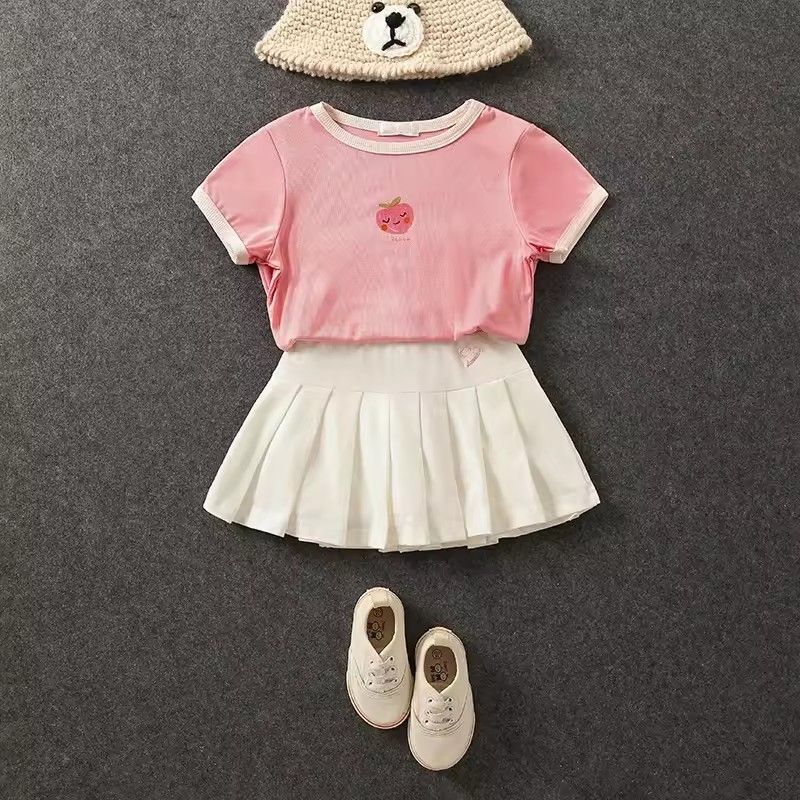Children's clothing, half skirt, girls' summer clothes, versatile anti slip belt, safety pants, pleated skirt, children's baby A-line skirt, pants trend