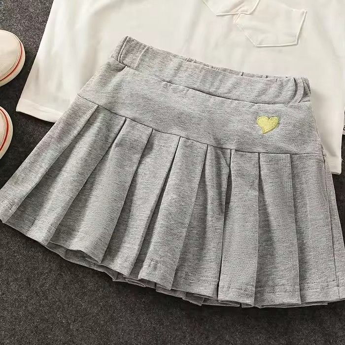Children's clothing, half skirt, girls' summer clothes, versatile anti slip belt, safety pants, pleated skirt, children's baby A-line skirt, pants trend