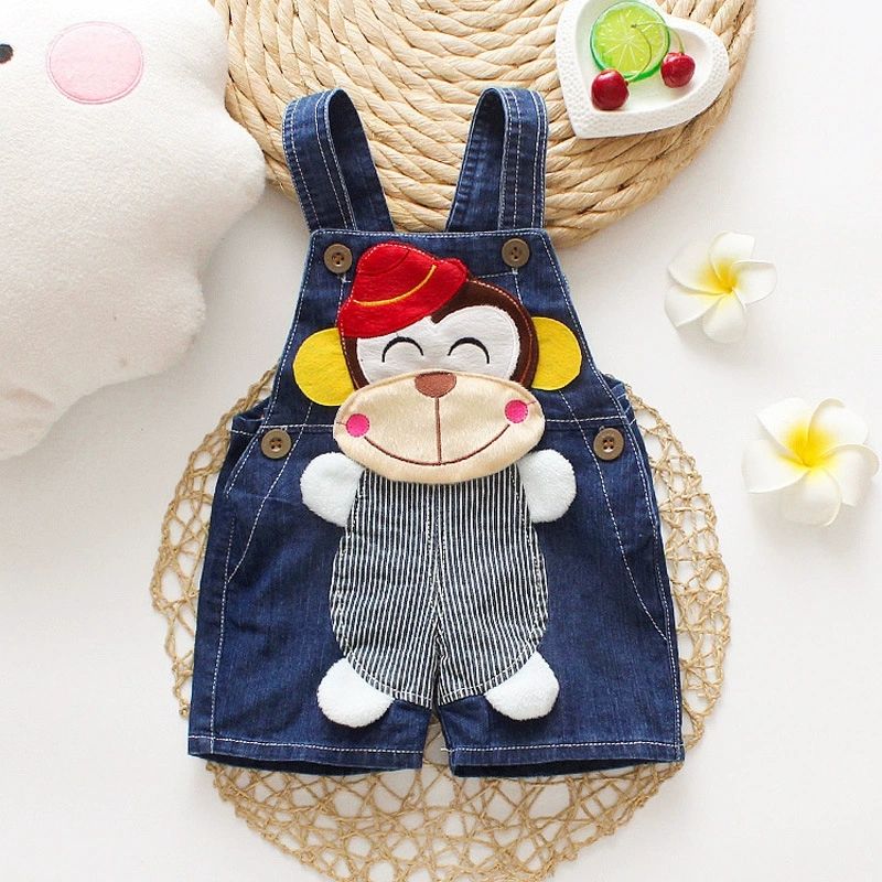 Children's baby boys jumpsuit denim shorts jeans work pants children's baby girls jumpsuit clothes pants