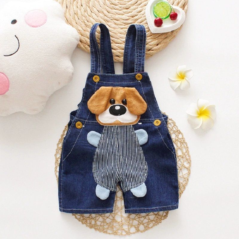 Children's baby boys jumpsuit denim shorts jeans work pants children's baby girls jumpsuit clothes pants