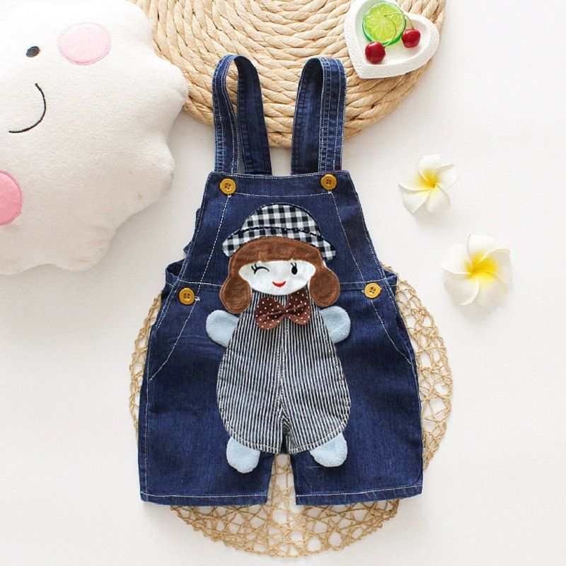 Children's baby boys jumpsuit denim shorts jeans work pants children's baby girls jumpsuit clothes pants