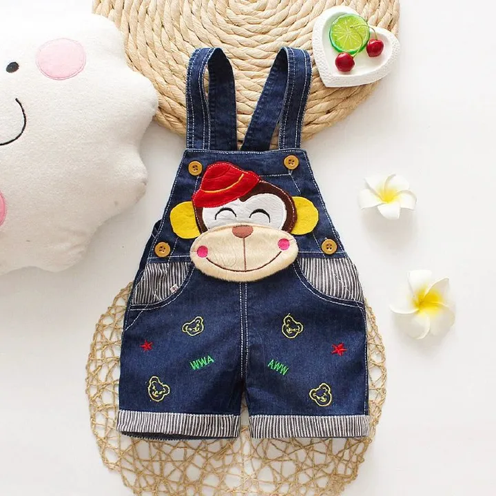 Children's baby boys jumpsuit denim shorts jeans work pants children's baby girls jumpsuit clothes pants