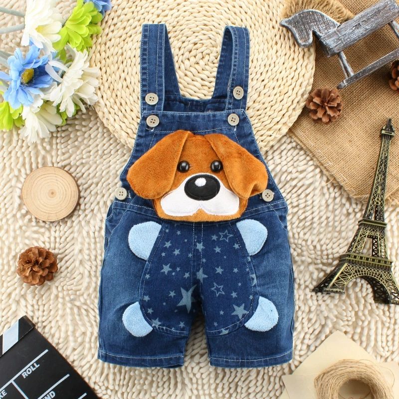 Children's baby boys jumpsuit denim shorts jeans work pants children's baby girls jumpsuit clothes pants