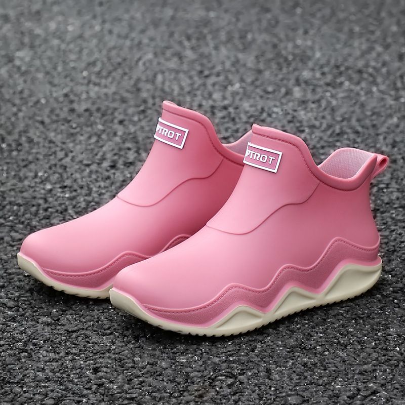 Men's and women's oversized rain boots, women's soft PVC rain shoes, waterproof rubber shoes, anti slip plastic shoes, outdoor one foot rain shoes