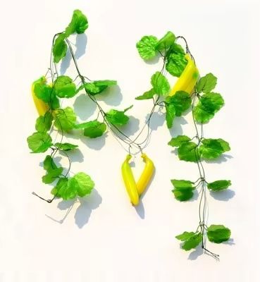 Simulated Fruit Vine, Grape Leaves, Fake Flower Vine, Hotel Indoor Ceiling, Air Conditioning Duct Decoration, Green Plants and Vegetables