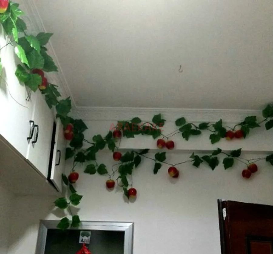 Simulated Fruit Vine, Grape Leaves, Fake Flower Vine, Hotel Indoor Ceiling, Air Conditioning Duct Decoration, Green Plants and Vegetables