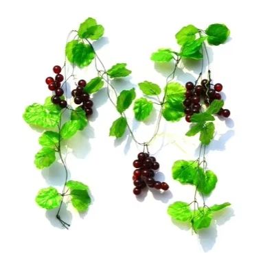 Simulated Fruit Vine, Grape Leaves, Fake Flower Vine, Hotel Indoor Ceiling, Air Conditioning Duct Decoration, Green Plants and Vegetables