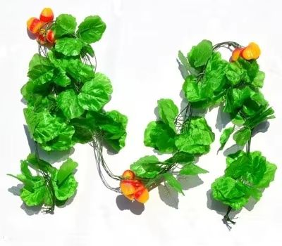 Simulated Fruit Vine, Grape Leaves, Fake Flower Vine, Hotel Indoor Ceiling, Air Conditioning Duct Decoration, Green Plants and Vegetables