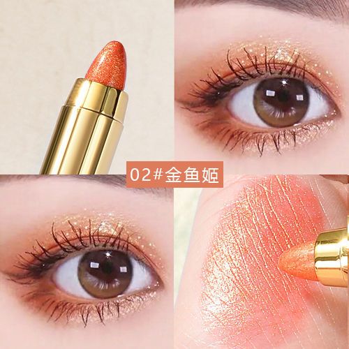 6 color eye shadow pen eye makeup Lying silkworm pen double head high light pen eye shadow stick women view 10