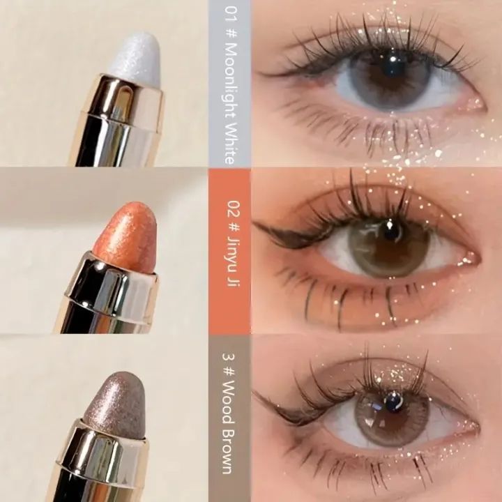 6 color eye shadow pen eye makeup Lying silkworm pen double head high light pen eye shadow stick women view 2
