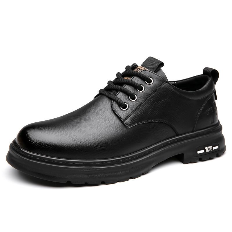 Men's business leather shoes, new soft soled casual shoes, workwear shoes, British style lace up comfortable men's shoes