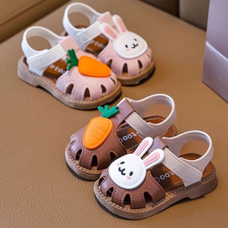 Baby girl sandals summer girls' plastic anti urine soft bottom anti slip baby sandals for toddlers 01-2-3 years old