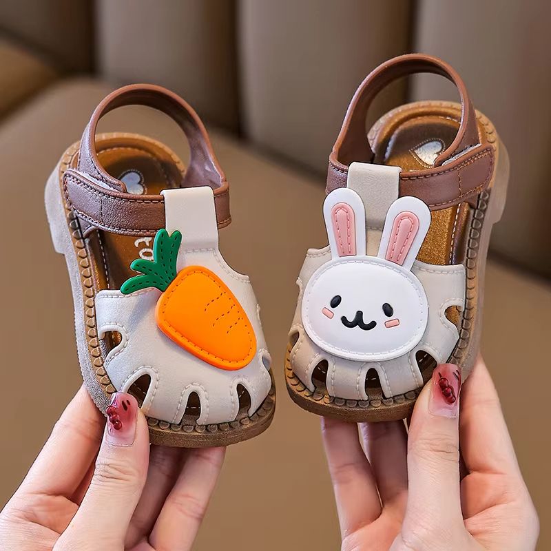 Baby girl sandals summer girls' plastic anti urine soft bottom anti slip baby sandals for toddlers 01-2-3 years old