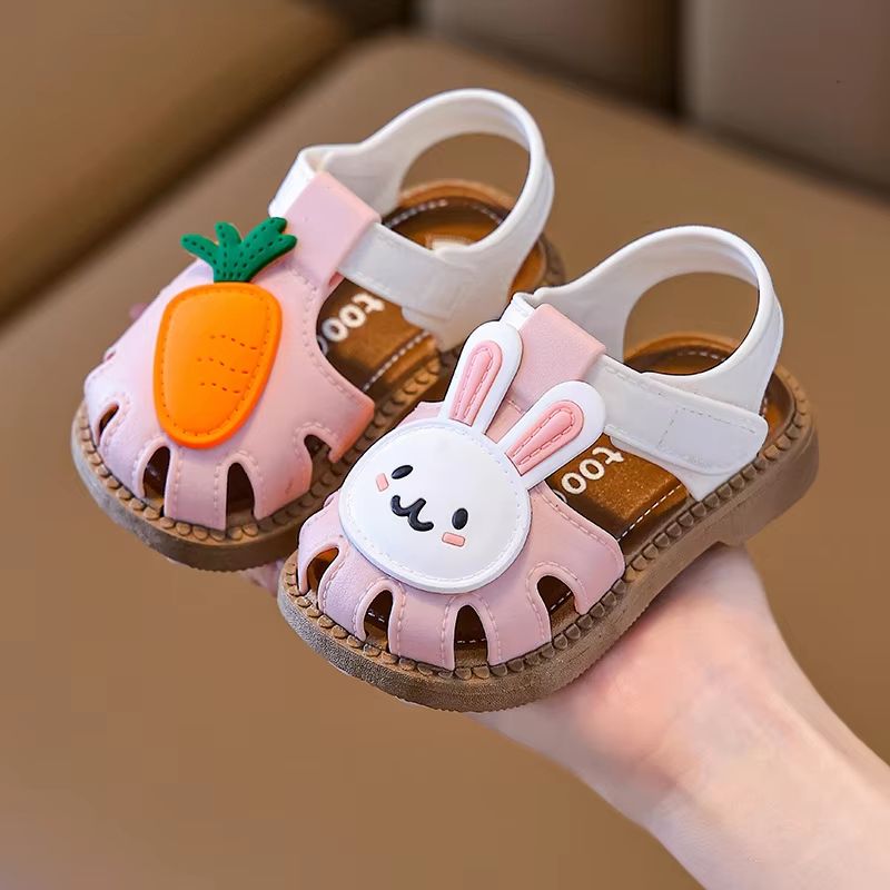 Baby girl sandals summer girls' plastic anti urine soft bottom anti slip baby sandals for toddlers 01-2-3 years old
