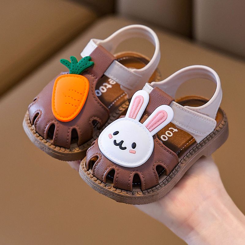 Baby girl sandals summer girls' plastic anti urine soft bottom anti slip baby sandals for toddlers 01-2-3 years old