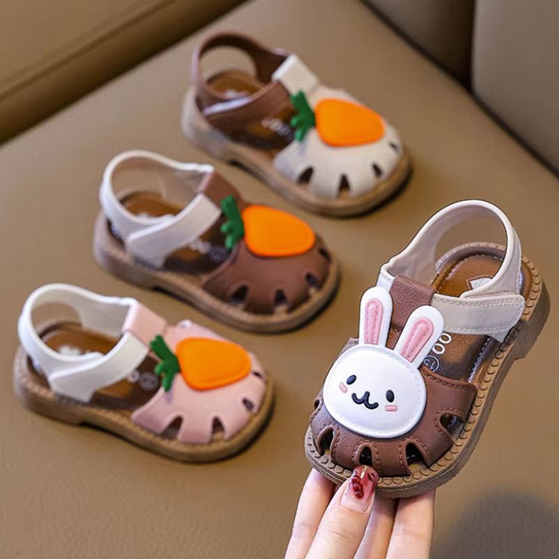 Baby girl sandals summer girls' plastic anti urine soft bottom anti slip baby sandals for toddlers 01-2-3 years old