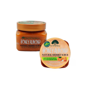 FRUITS OF WOKALI  HONEY ALMOND NATURAL SHERBET SCRUB- 600g