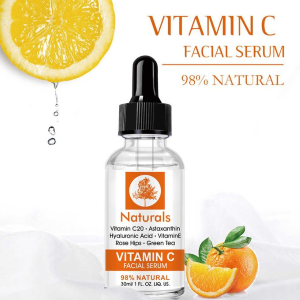 NATURALS VITAMIN C FACIAL SERUM WITH ROSEHIP EXTRACTS HYALURONIC ACID ASTAXANTHAN AND VITAMIN E
- 30 ML