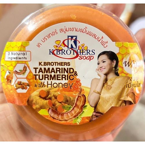 K. Brothers 1 Pcs Original K.Brothers Tamarind & Tumeric With Honey Soap 160g