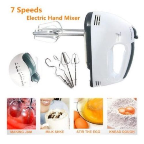 Hand Mixer Whisk Egg Beater Food Stirrer Grinder Blender Kitchenware Kitchen Tools Utensils Cooking Machine Cookware White