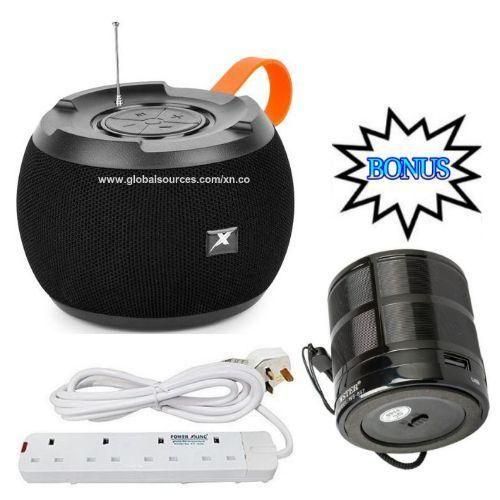 C15 Portable Bluetooth USB FM RADIO Super-Bass Speaker + Gifts 4 Way Power Extension Cable & MIN SPEAKER