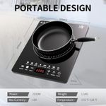 Portable Induction Cooktop, Countertop Burner with Multi-Function, 2200w Electric Stove