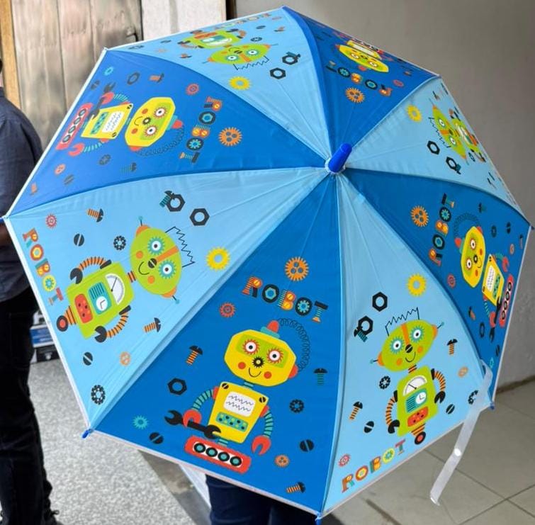 Colorful Kids Umbrella – Lightweight, Windproof & UV-Protected with Cartoon Prints for Boys & Girls