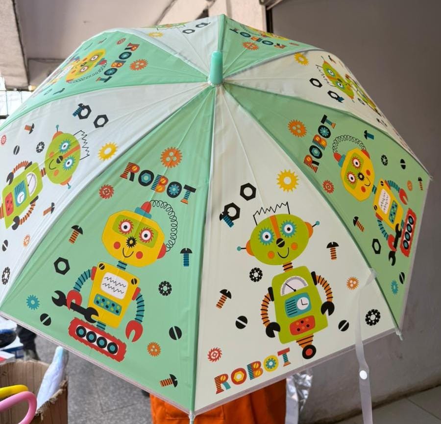 Colorful Kids Umbrella – Lightweight, Windproof & UV-Protected with Cartoon Prints for Boys & Girls