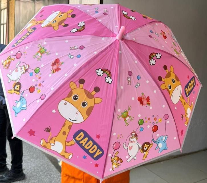 Colorful Kids Umbrella – Lightweight, Windproof & UV-Protected with Cartoon Prints for Boys & Girls