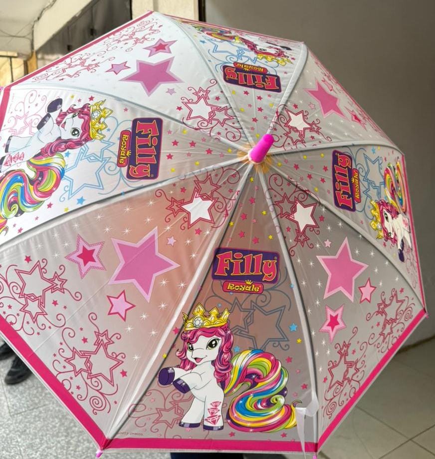 Colorful Kids Umbrella – Lightweight, Windproof & UV-Protected with Cartoon Prints for Boys & Girls