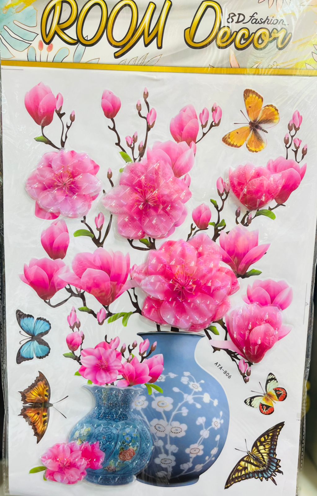 Elegant 3D Flower Wall Décor – Stylish Home Art for Living Room, Bedroom & Hallway Accent