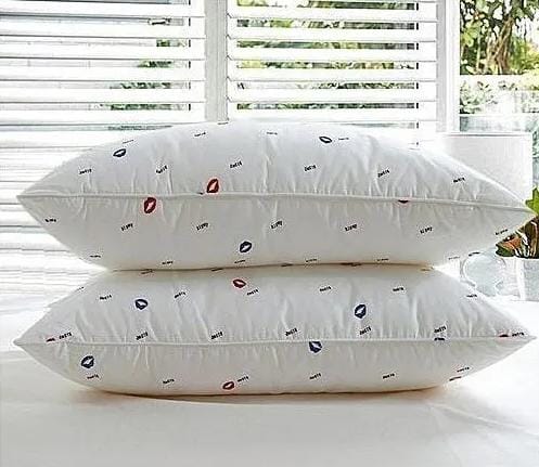2PCS Set of Premium Pillows Ultra-Soft & Comfortable Bed Pillows Soft & Breathable Fabric– Fluffy, Supportive & Perfect for All Sleepers  Fluffy Fiber Filling Supportive Comfort Easy to Maintain