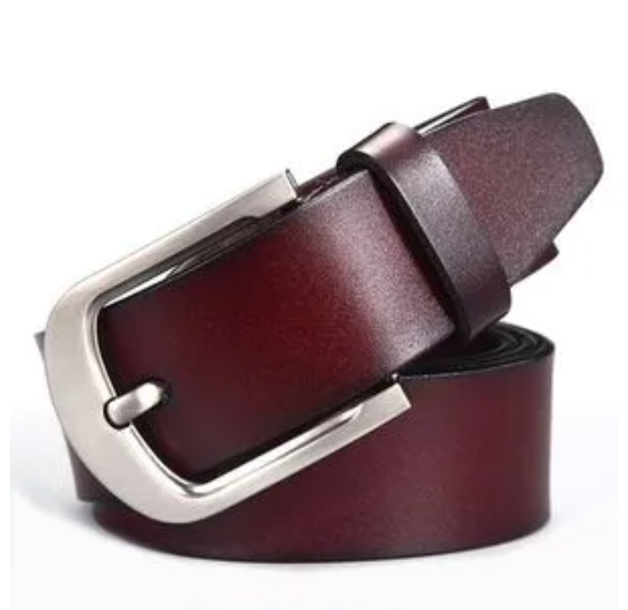 Men's Reversible Double Sided Belt | Genuine Leather | Black & Brown Two-in-One Dress Belt with Quick-Release Buckle