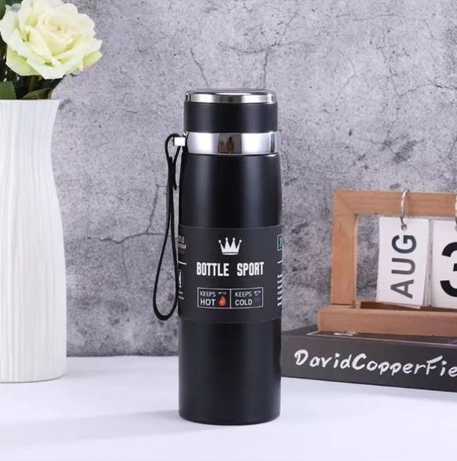 SUS 304 Stainless Steel Vacuum Flask - Double Wall Insulated Water Bottle for Hot & Cold Drinks - Leakproof Travel Thermos for Coffee, Tea, Water