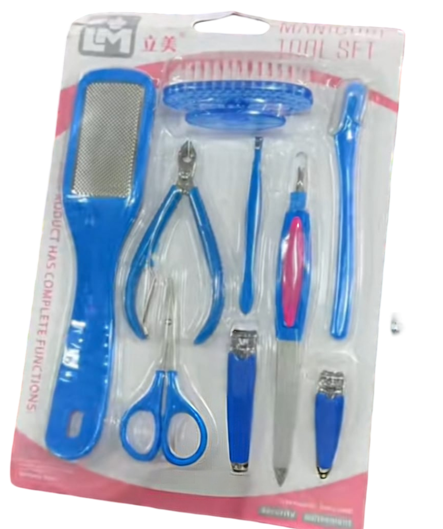 9-in-1 Professional Manicure & Pedicure Tool Set - Nail Care Kit with Nail Clipper, File, Scissors, Cuticle Pusher & More - Portable Case for Home & Travel