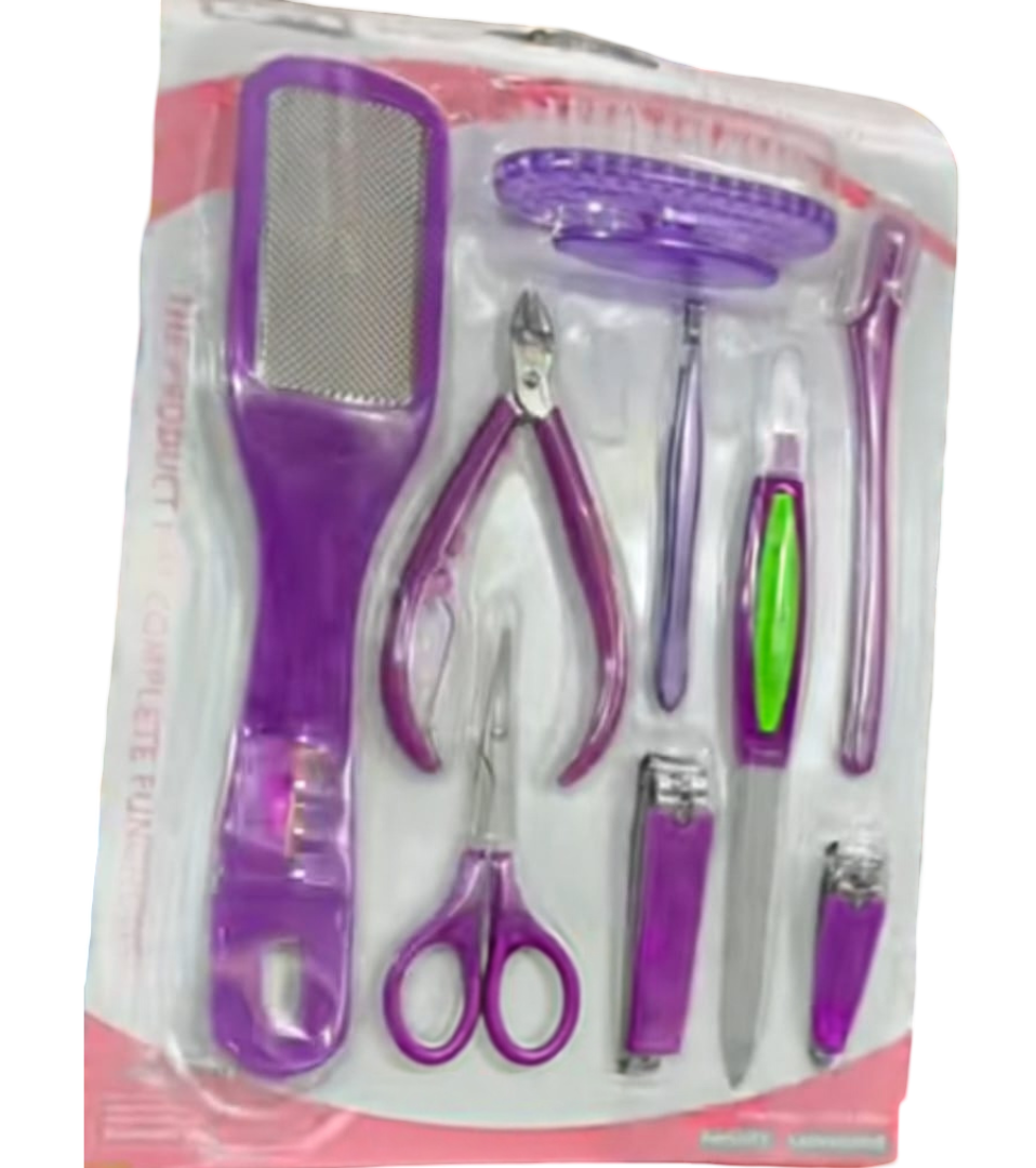 9-in-1 Professional Manicure & Pedicure Tool Set - Nail Care Kit with Nail Clipper, File, Scissors, Cuticle Pusher & More - Portable Case for Home & Travel