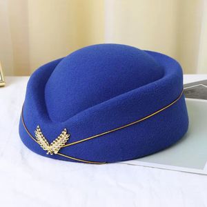 Elegant Women's Stewardess Cap – Classic Air Hostess Style Uniform Hat for Fashion, Stage Performances, or Themed Events