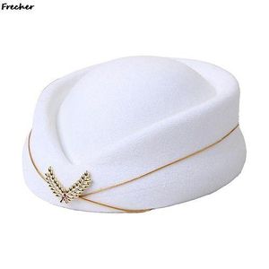 Elegant Women's Stewardess Cap – Classic Air Hostess Style Uniform Hat for Fashion, Stage Performances, or Themed Events