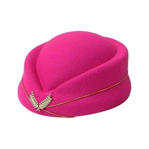 Elegant Women's Stewardess Cap – Classic Air Hostess Style Uniform Hat for Fashion, Stage Performances, or Themed Events