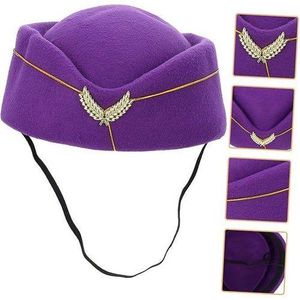 Elegant Women's Stewardess Cap – Classic Air Hostess Style Uniform Hat for Fashion, Stage Performances, or Themed Events