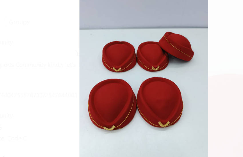 Elegant Women's Stewardess Cap – Classic Air Hostess Style Uniform Hat for Fashion, Stage Performances, or Themed Events