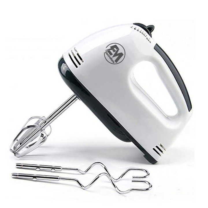 Electromate 7-Speed Hand Mixer – Powerful Electric Hand Beater with Turbo Function, 7 Speed Settings, Dough Hooks & Whisks, Lightweight & Easy Storage