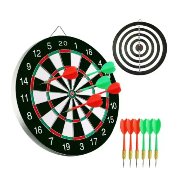 Classic Dart Board Set – Safe Indoor/Outdoor Game for home and Office  (Complete Playing Kit)