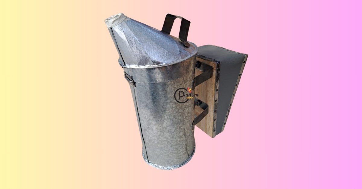 Bee Smoker, used in beekeeping. 
Explanation:
Purpose: A bee smoker is a device used by beekeepers to calm honey bees during hive inspections or other work around the hive. 
Mechanism: It works by pro