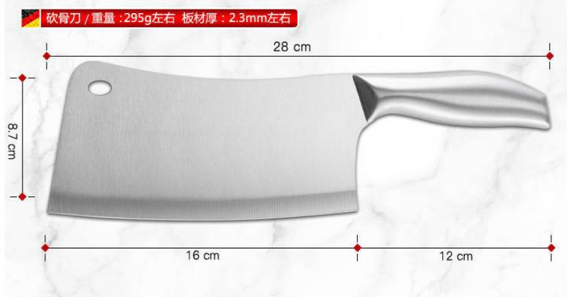 Cleaver Knife, Meat Cleaver, 6.5 inch Kitchen Butcher Knife Stainless meat/bone Steel Knives, High Carbon heavy Cleaver Durable Chef Slicing Chopping Knife Ultra Sharp Blade.